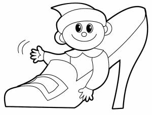 Раскраска мальчик с пальчик