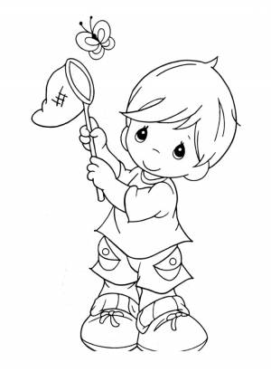 Раскраска мальчик с пальчик