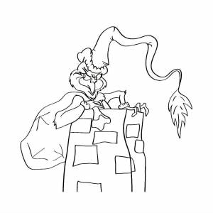 Раскраска Гринч украл подарки