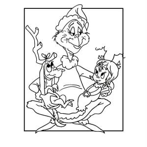 Раскраска добрый Гринч