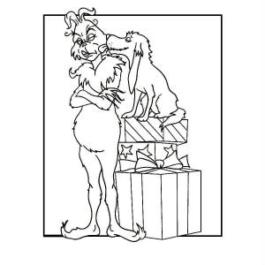 Раскраска Гринч и собака