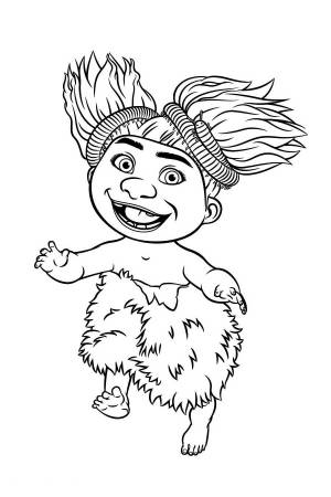 Раскраска Семейка Крудс