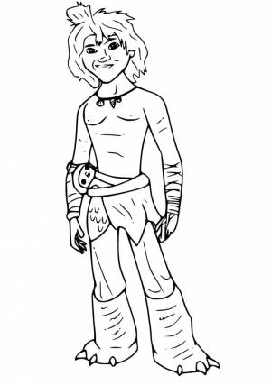 Раскраска Семейка Крудс