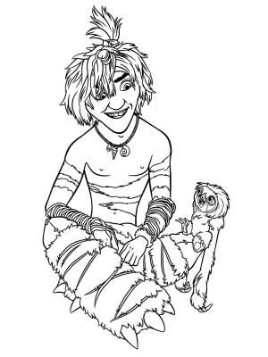 Детские развивающие разукраски с Семейкой Крудс