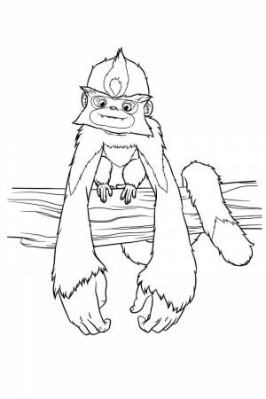 Раскраска Обезьянка из Семейка Крудс