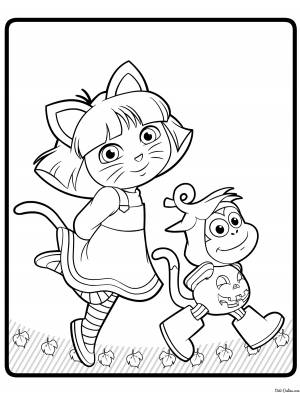 раскраски на тему даша путешественница