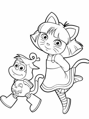 Картинка Даша Путешественница раскраска для детей