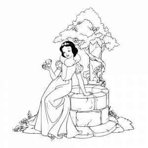 Раскраски принцессы диснея белоснежка