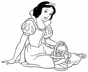 Раскраски принцессы диснея белоснежка
