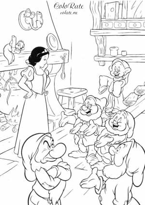 Раскраска Подготовка к обеду