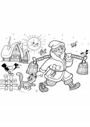 Емеля раскраска