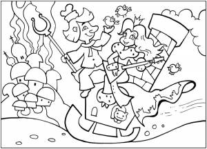 Раскраска Емеля