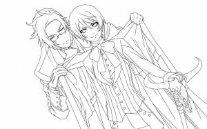 Раскраска Темный дворецкий