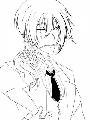 Раскраска Тёмный дворецкий  картинку онлайн