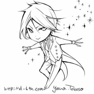 Chibi Sebastian Michaelis Black Butler Yana Toboso