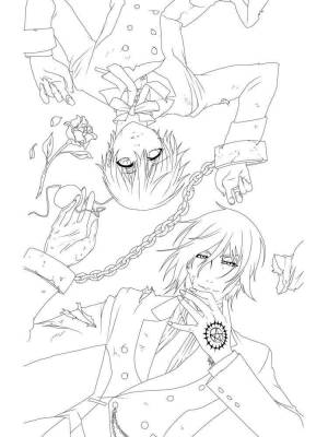 Раскраска Тёмный дворецкий