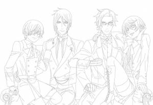 Раскраски Темный дворецкий