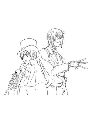 Раскраска Тёмный дворецкий