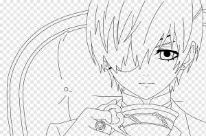 Сиэль Фантомхайв Себастьян Михаэлис Блэк Батлер Книжка-раскраска Рисунок, черный дворецкий Себастьян Михаэлис, игра, белый, лицо png