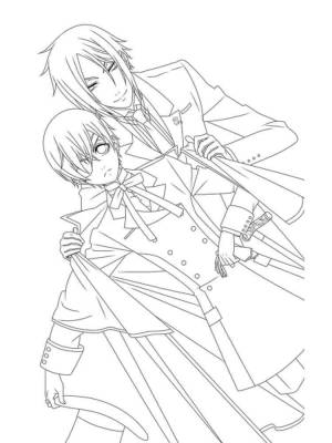 Раскраска Тёмный дворецкий