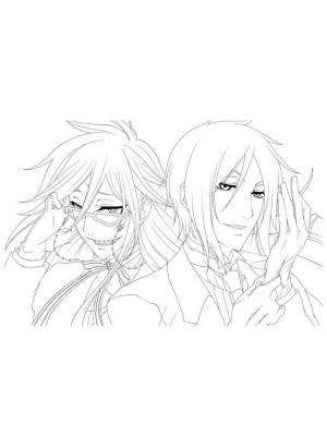 Раскраска Тёмный дворецкий