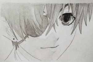 Как нарисовать Сиэль Фантомхайв из Темный дворецкий карандашом