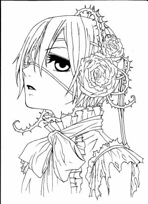 Раскраски Аниме темный дворецкий