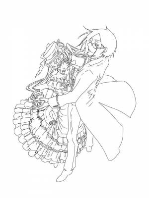 Раскраска Тёмный дворецкий   в формате