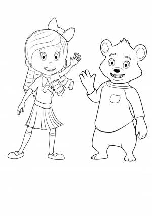 Раскраски Голди и Мишка