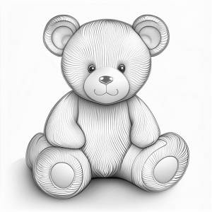 Раскраска пушистый мишка тедди для взрослых раскраска для детей