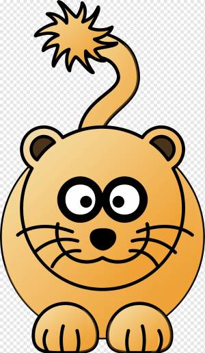 Мультфильм рисунок льва, голова льва, еда, животные, кошка png