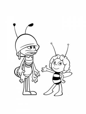 Раскраски Пчелка Майя   в формате