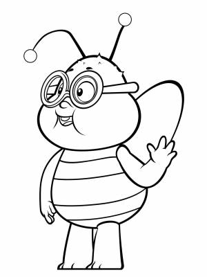 Картинка Пчелка Майя раскраска в формате
