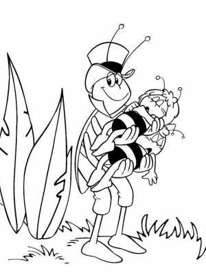 Раскраски Пчелка Майя   в формате
