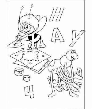 Раскраска Пчёлка Майя