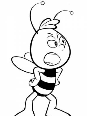 Раскраска Пчелка Майя  картинку для детей