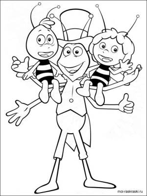 Раскраски Пчелка Майя