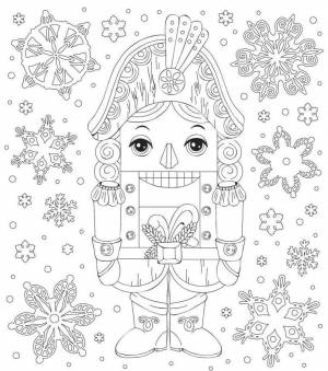 Раскраска Щелкунчик улыбается