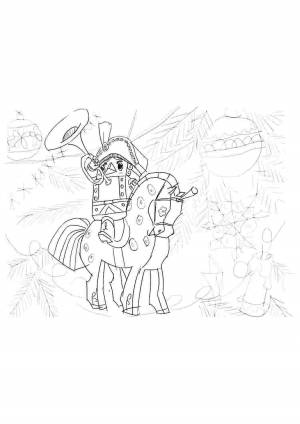 Раскраска щелкунчик коне