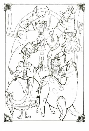 Раскраски Раскраска Щелкунчик щелкунчик