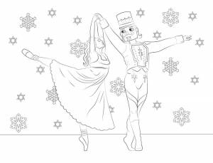 Раскраска Балет Щелкунчик