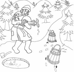 Емеля раскраска