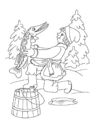 Раскраски По щучьему велению