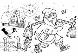 Раскраска Емеля