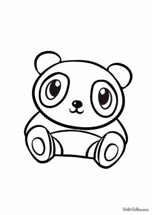 Раскраска панда