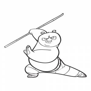 Раскраска Панда По