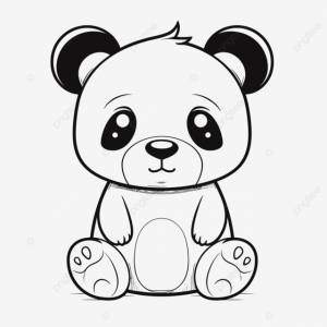 рисунок милый панда медведь мультфильм раскраски наброски эскиз вектор PNG , рисунок медведя, рисунок автомобиля, рисунок панды PNG картинки и пнг рисунок для й загрузки