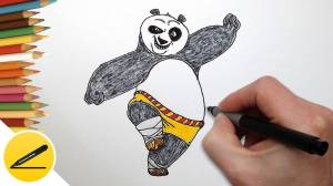 How to Draw Kung Fu Panda cartoon