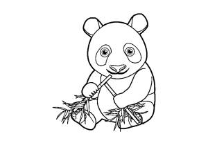 Большая панда раскраска