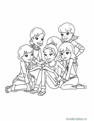 Полли Покет с друзьями» раскраска для детей